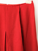 Lade das Bild in den Galerie-Viewer, Faltenrock 70s Wolle Rot Heavin (S-M)
