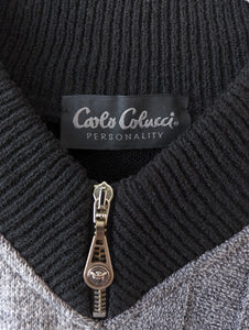 *Carlo Colucci* Pullover Wolle 90s Strick Heavin (XL)