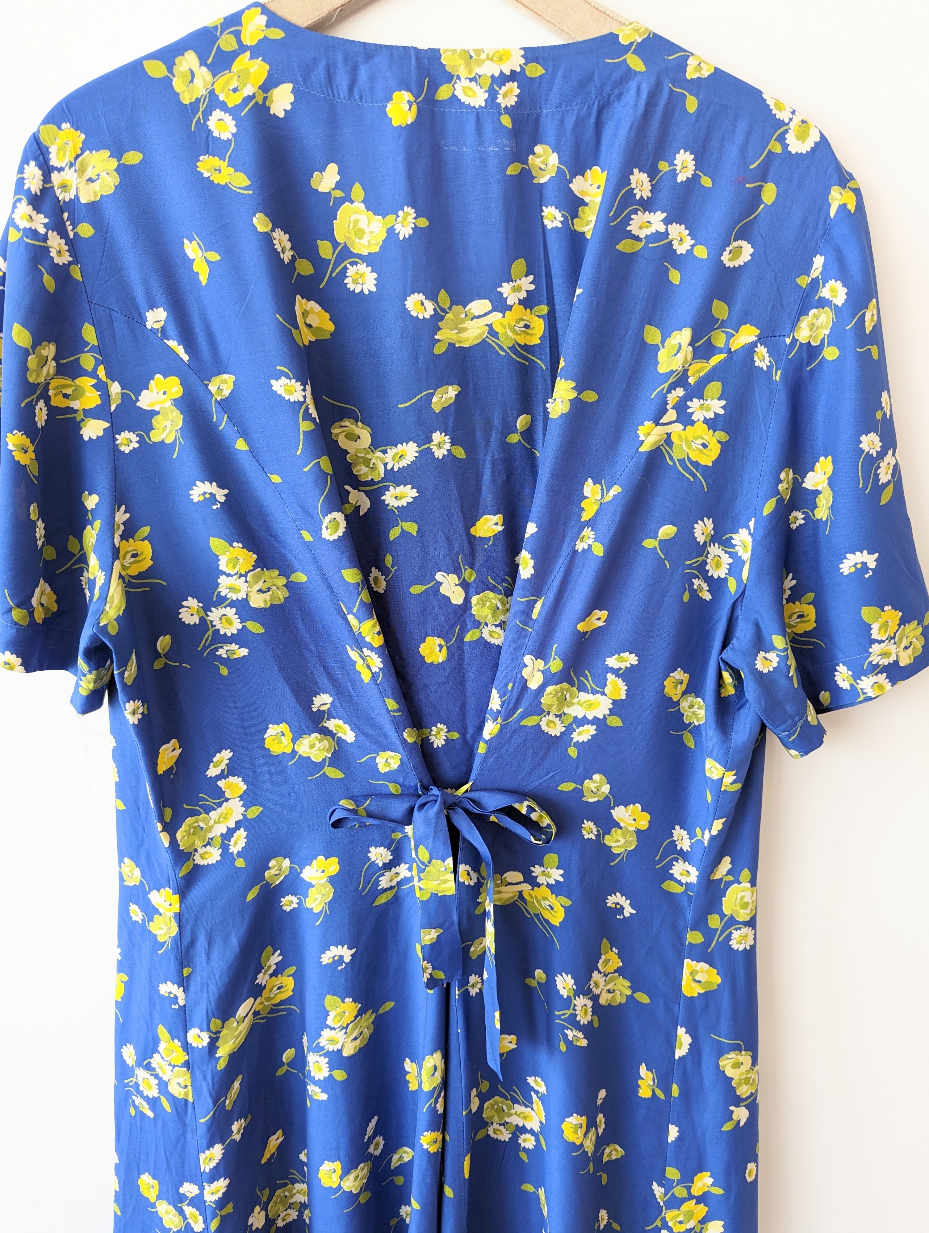 Kleid Blau Gänseblümchen 80s Heavin (XL-XXL)