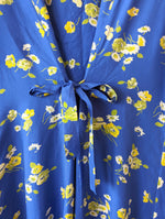 Lade das Bild in den Galerie-Viewer, Kleid Blau Gänseblümchen 80s Heavin (XL-XXL)
